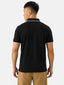 NAVY LUXE BLACK POLO T-SHIRT