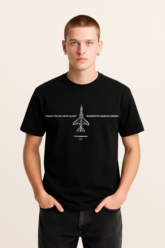 Attire Dot Touch the Sky Bhartiya Vayusena T-Shirt – Premium Aviation Tee