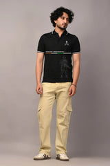 ARMY SERVICE BEFORE SELF LUXE BLACK POLO