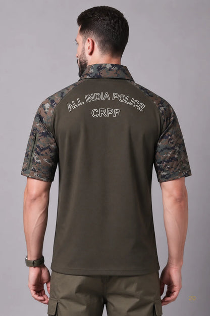 CRPF custom name cotton t shirt