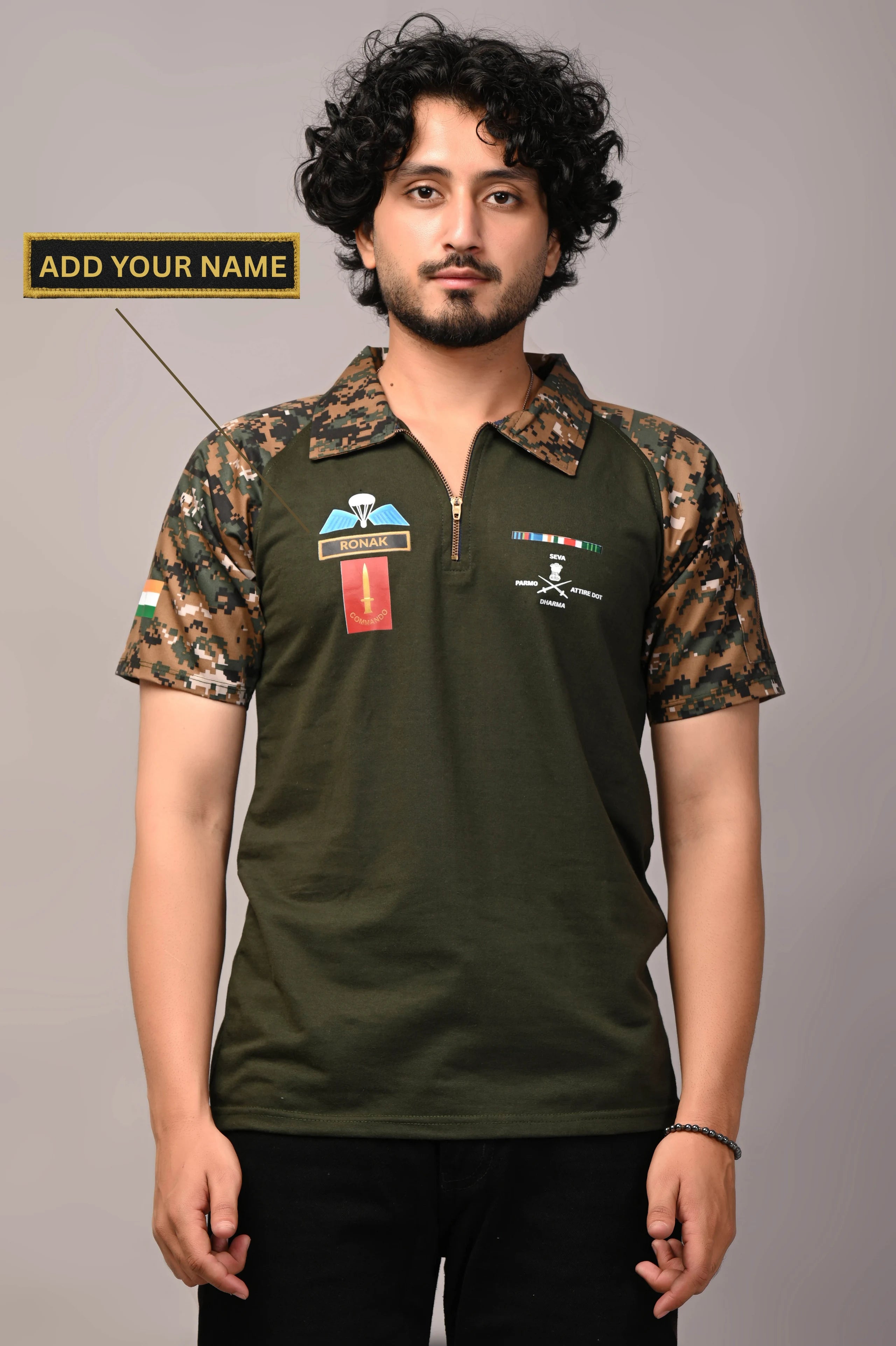 Custom Name Tactical Cotton T-shirt