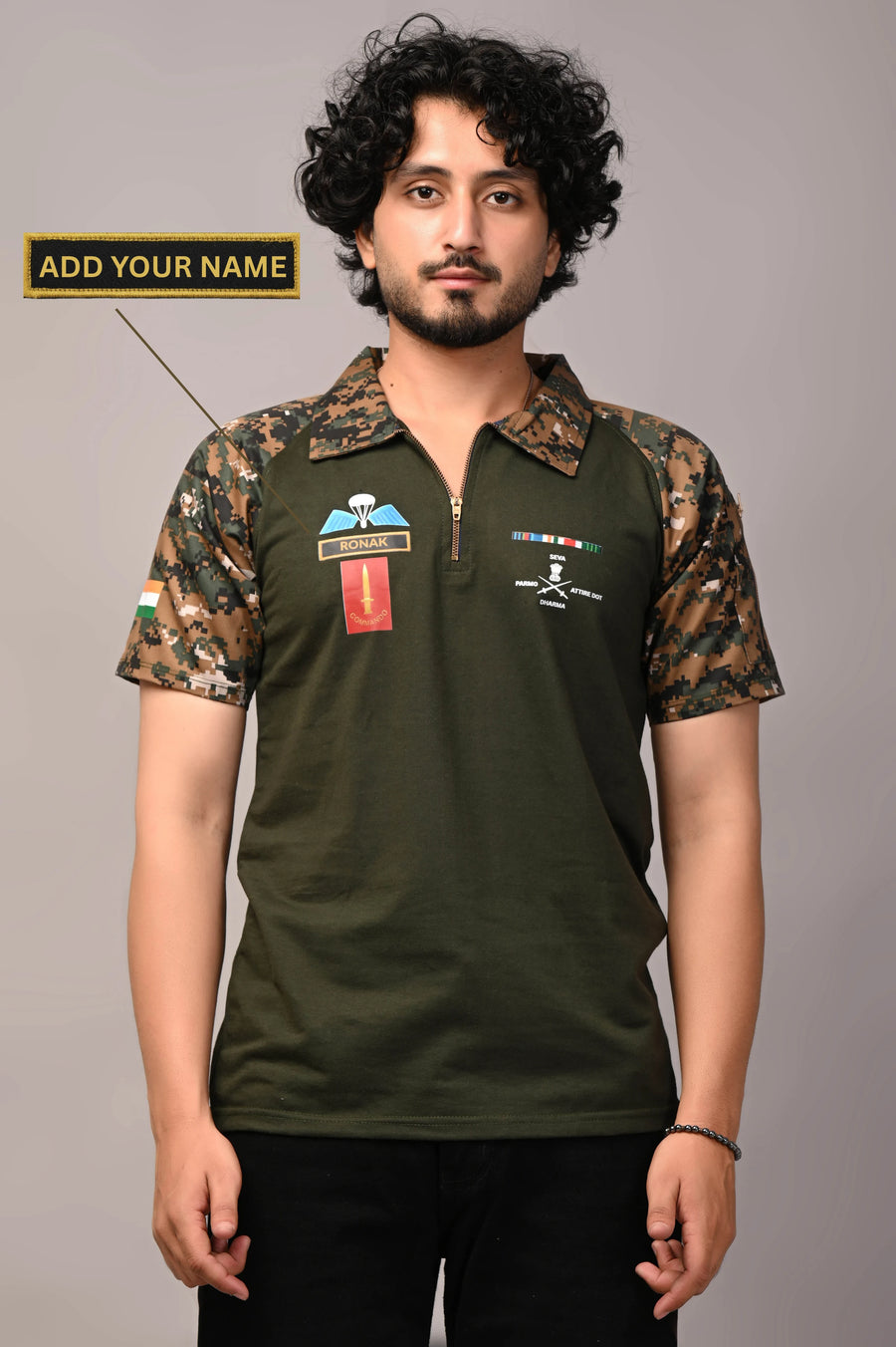 Custom Name Tactical Cotton T-shirt