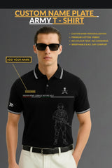 Indian Army Custom Name Cotton T-shirt