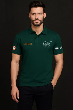 MI-17  Embroidered Custom Name Cotton T-Shirt