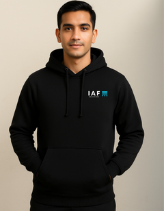 IAF Black Hoodie | Heavy Gauge Cotton | Attire Dot