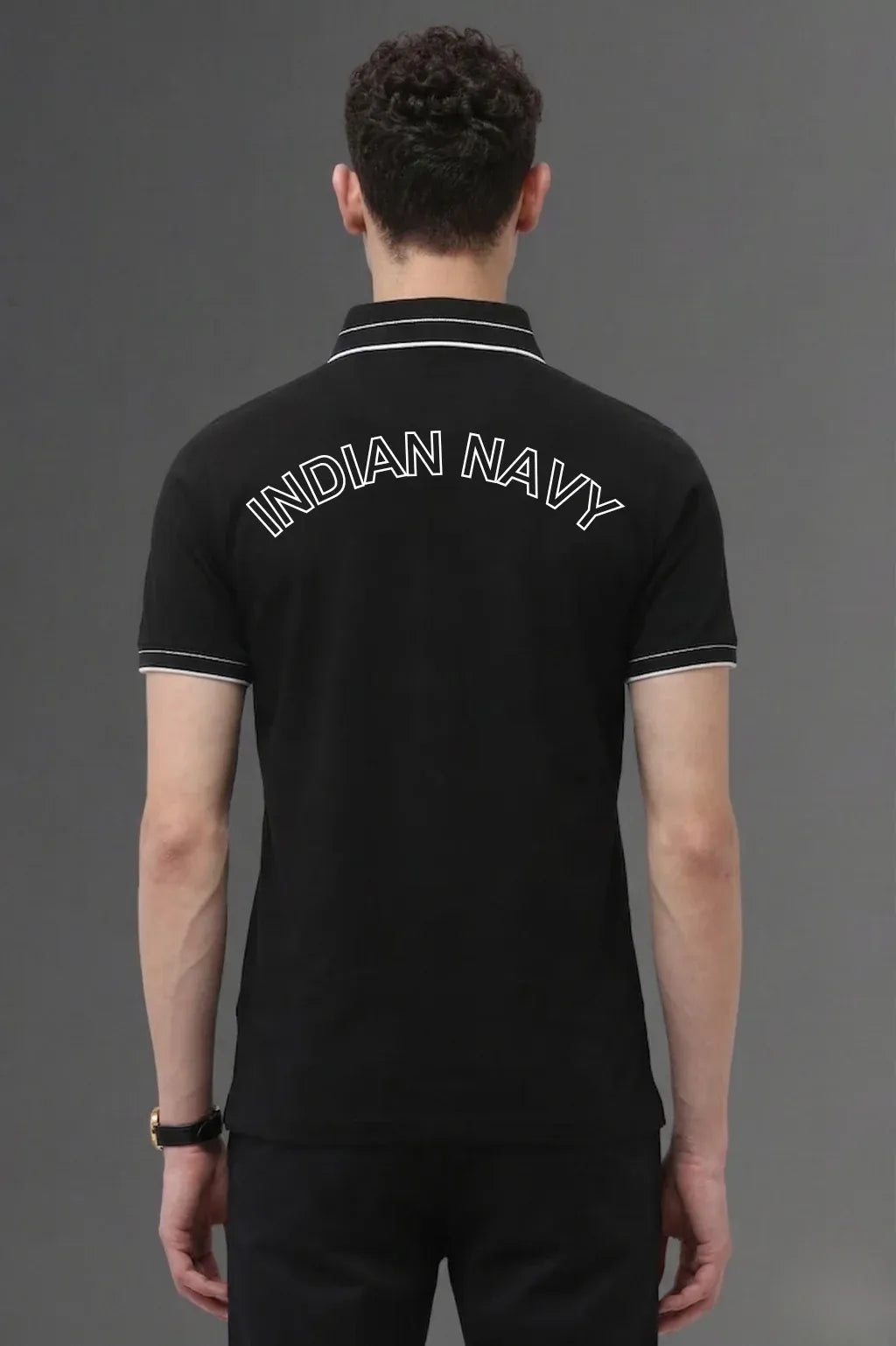 Custom Name Plate Indian Navy T-Shirt