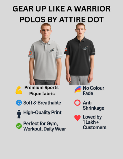 Combo of 2 SU-30 Fighter Jet Polo T-Shirts – Indian Air Force Edition
