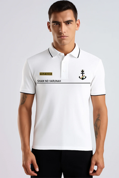 Indian Navy Custom Name Cotton T-shirt