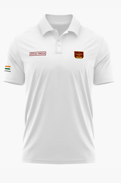 Special Force White Cotton Polo - 240 GSM
