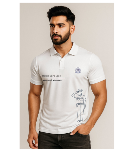 Mumbai Police Polo | 240 GSM Pure Cotton | Honor & Duty Edition