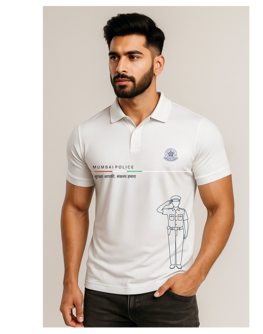 Mumbai Police Polo | 240 GSM Pure Cotton | Honor & Duty Edition