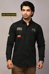 Custom Name Army Cargo Cotton Shirt
