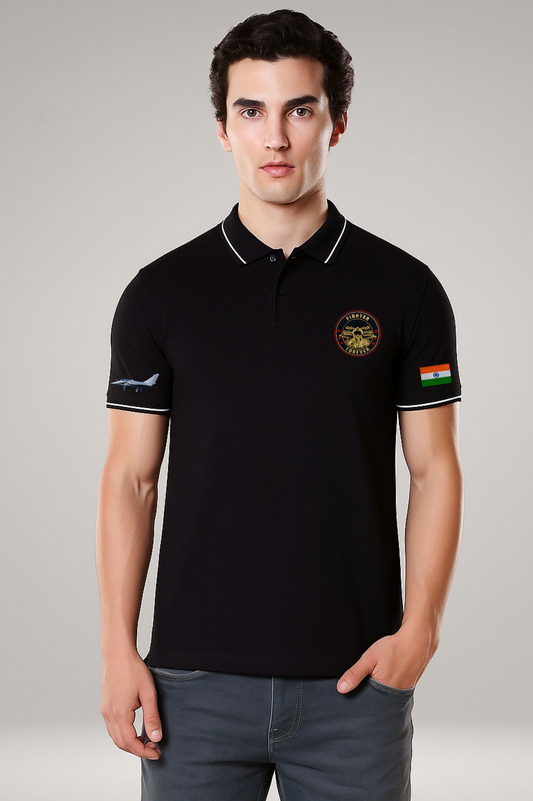 Fighter Commando Force Polo – 240 GSM Pure Cotton, Aviator Edition