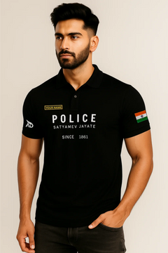 Police Custom Name Cotton T shirt