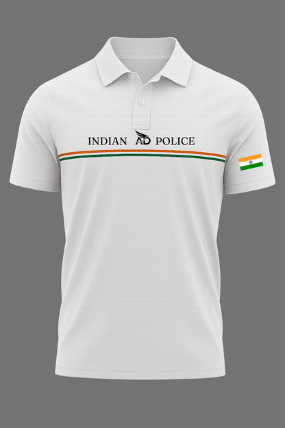 Discipline. Duty. Dignity White Polo – Indian Police Edition