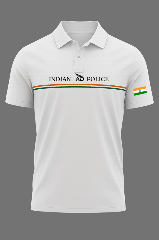 Discipline. Duty. Dignity White Polo – Indian Police Edition