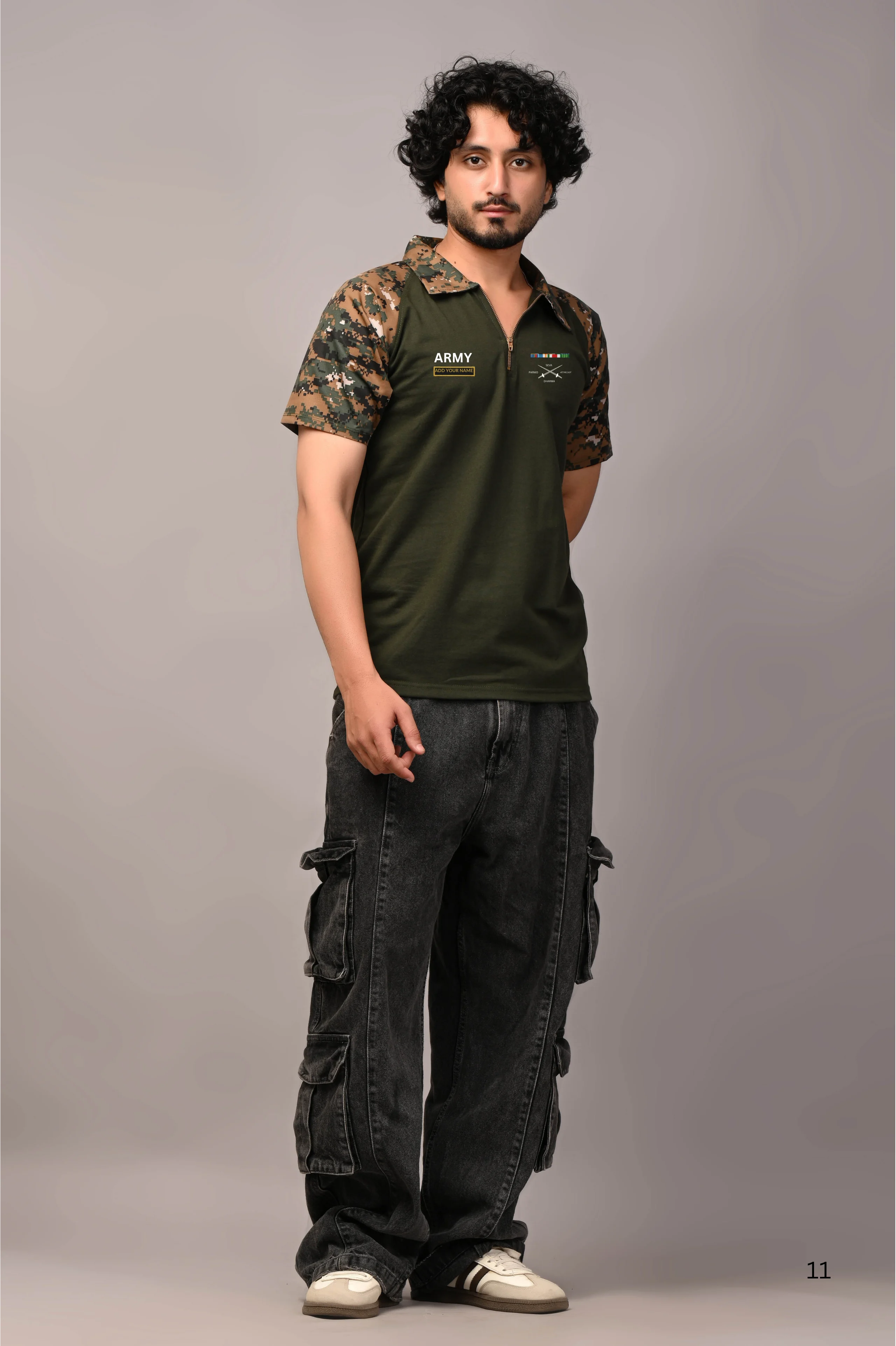 Army Custom Name Cotton T-Shirt