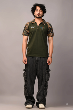 Army Custom Name Cotton T-Shirt