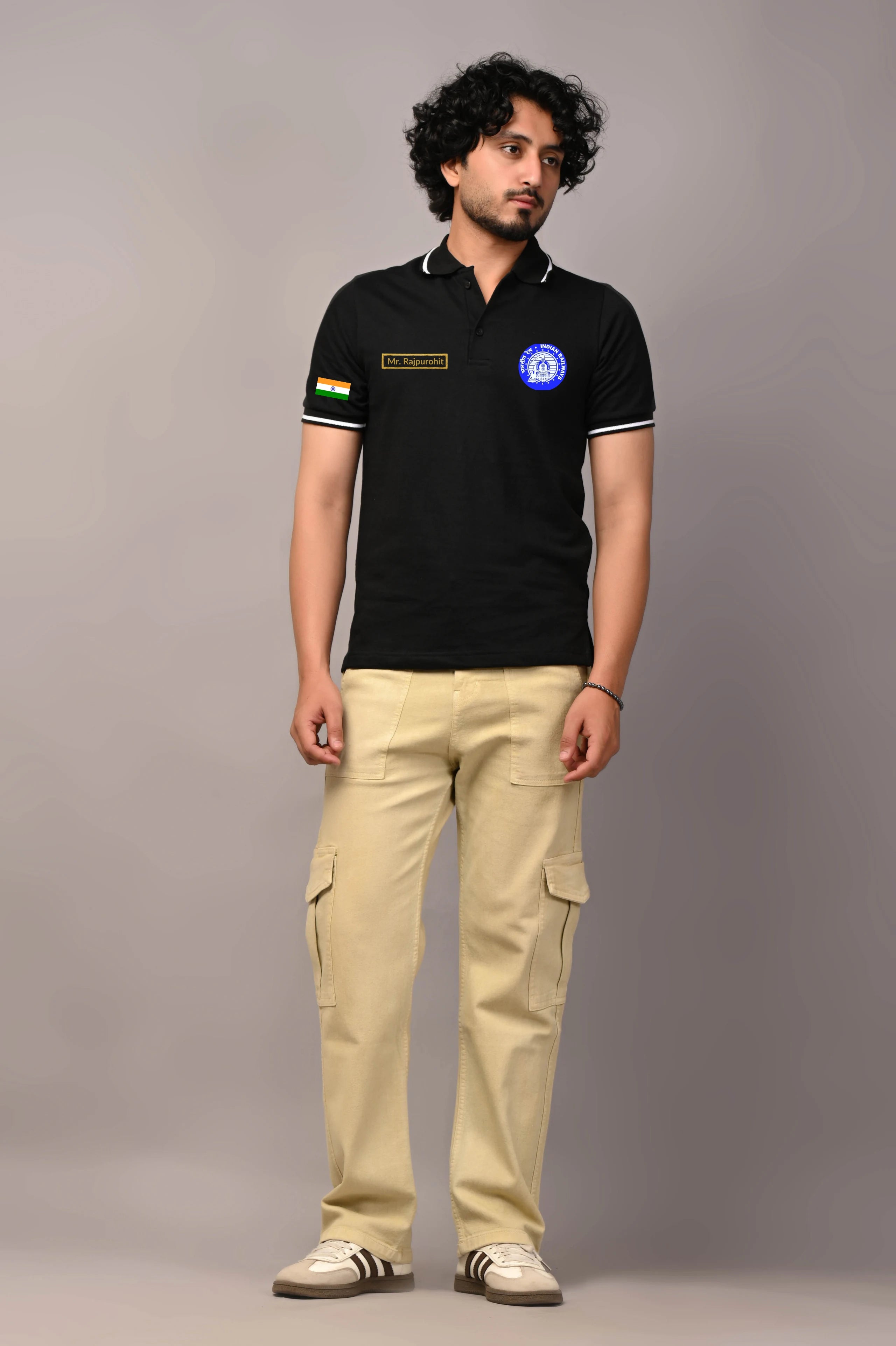 INDIAN RAILWAY CUSTOM NAME COTTON T-SHIRT