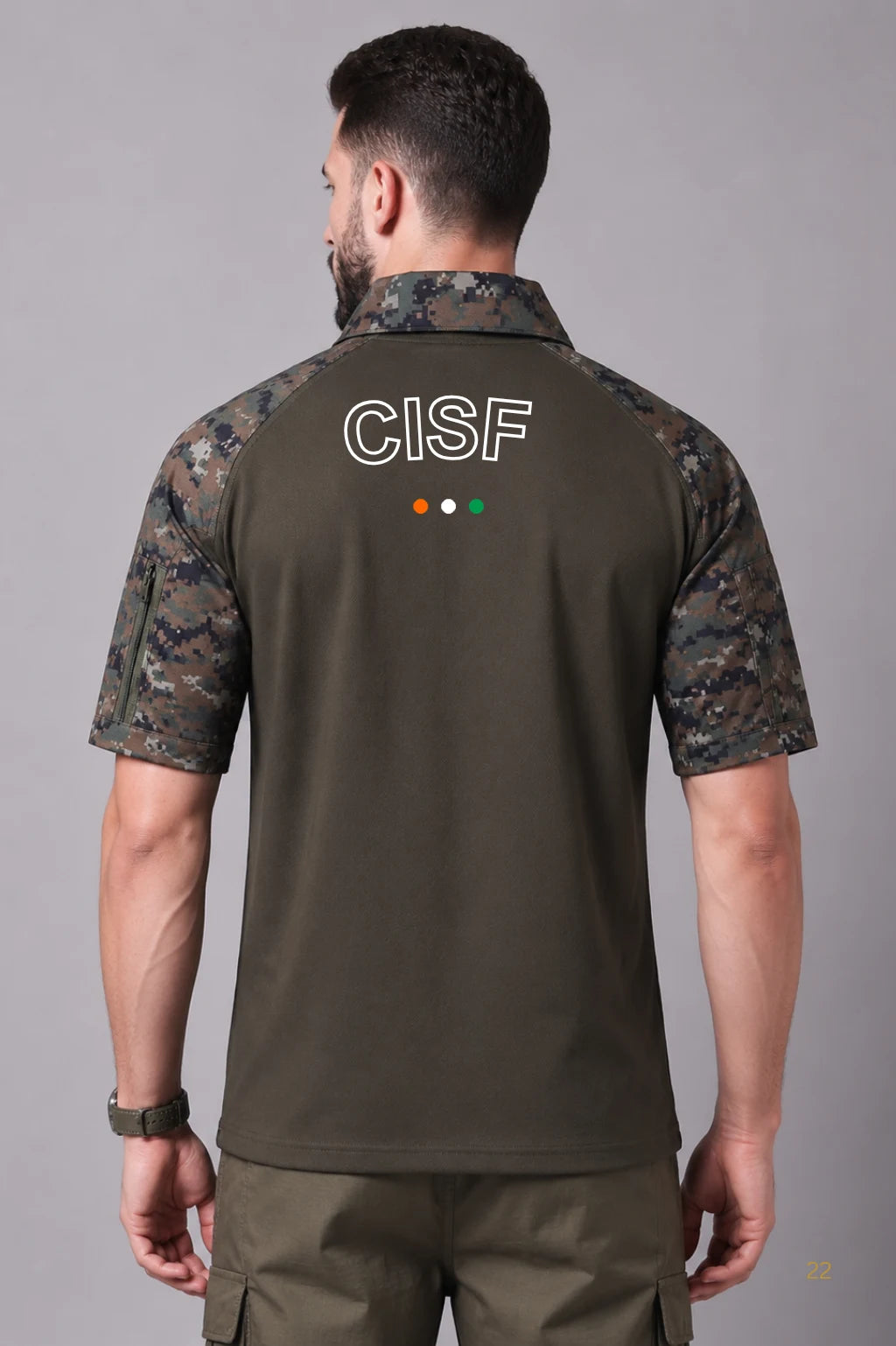 CISF Custom Name Cotton T-shirt