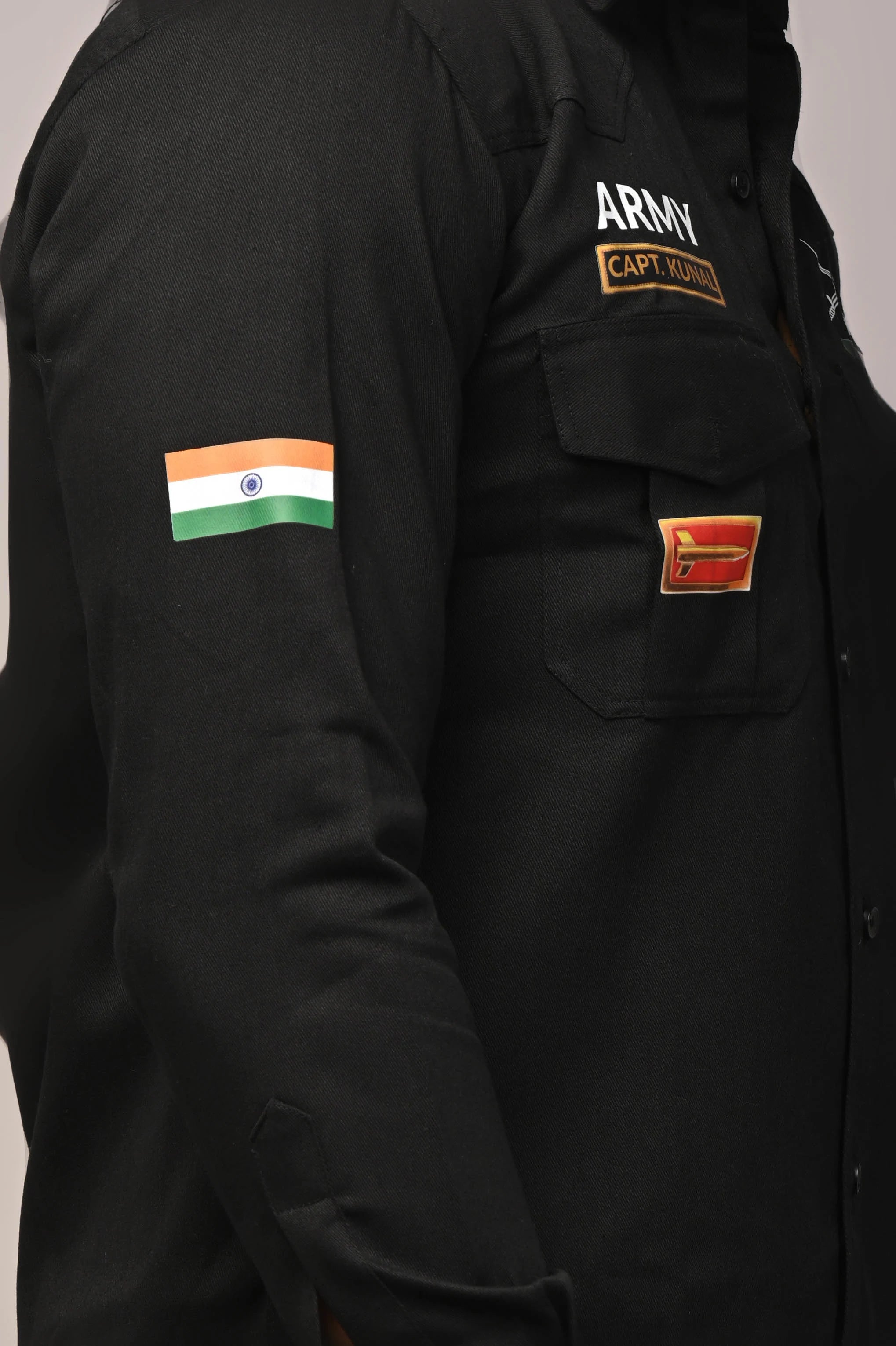 Custom Name Army Cargo Cotton Shirt