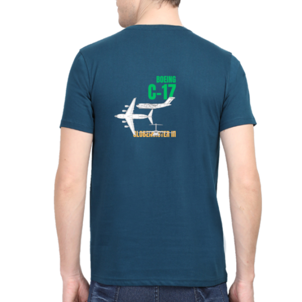 Attire Dot round neck t-shirt with a striking print of the Indian Air Force C-17 Globemaster aircraft on the front, designed for aviation enthusiasts and supporters of Bharat 🇮🇳.