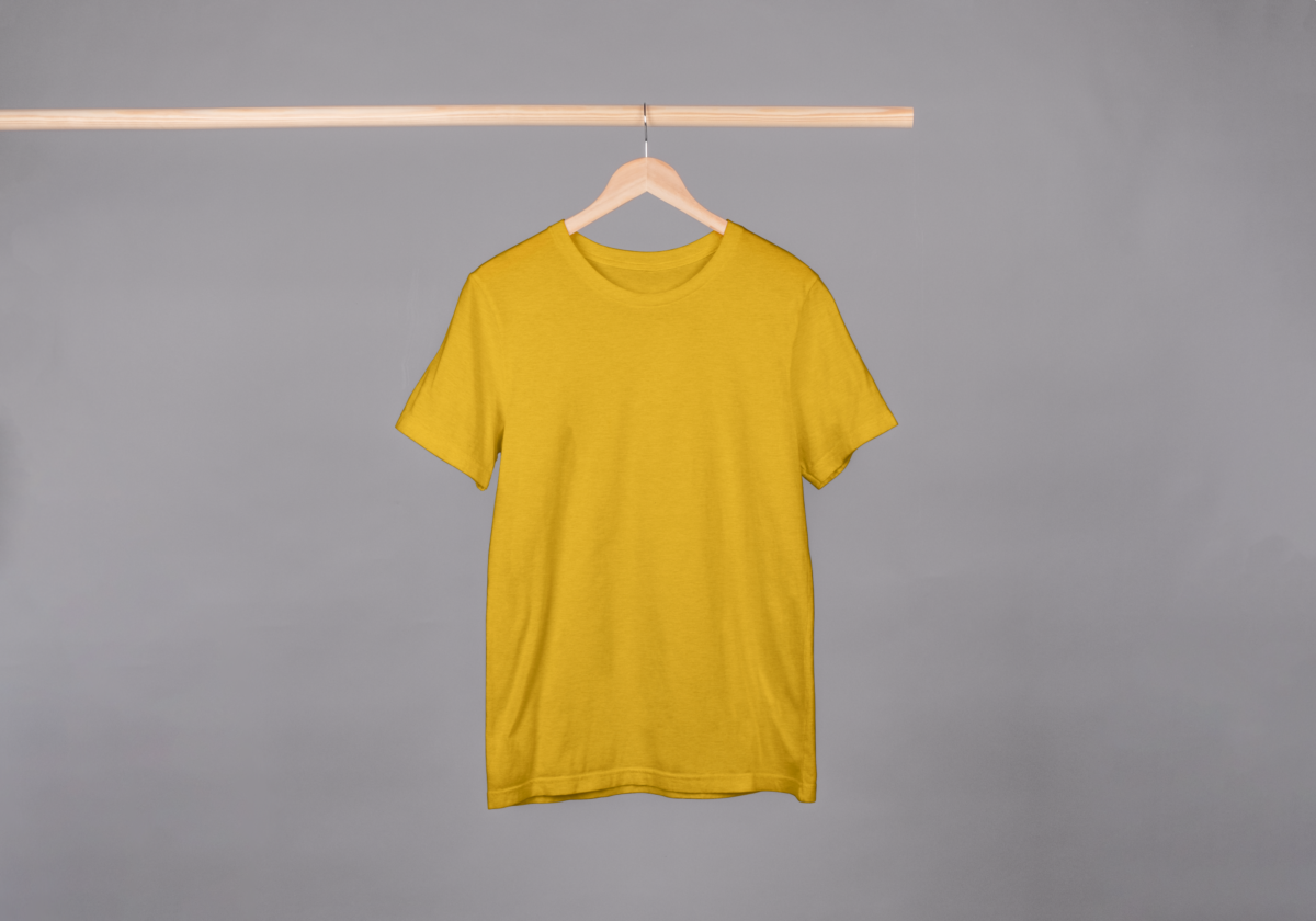 Solid round neck cotton t-shirt by Attire Dot – classic casual wear in premium cotton.