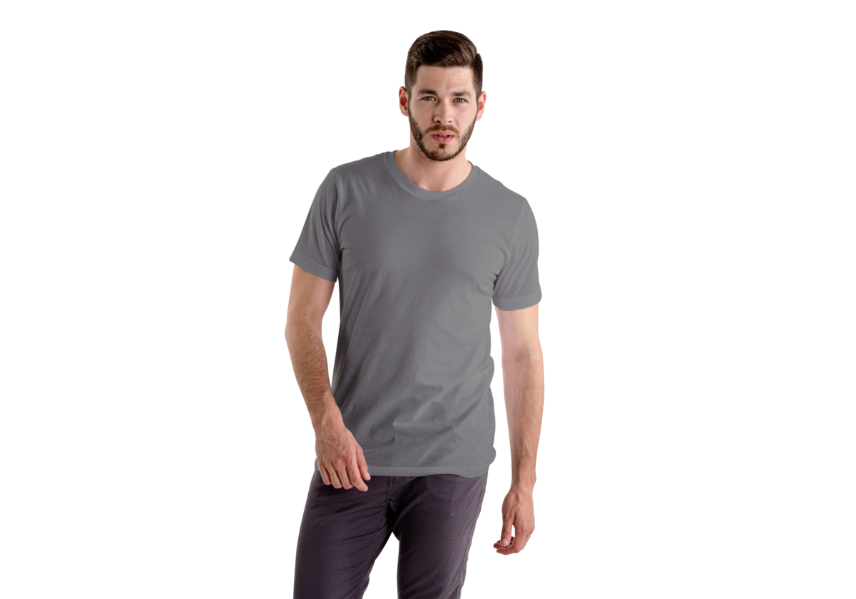 Solid round neck cotton t-shirt by Attire Dot – classic casual wear in premium cotton.