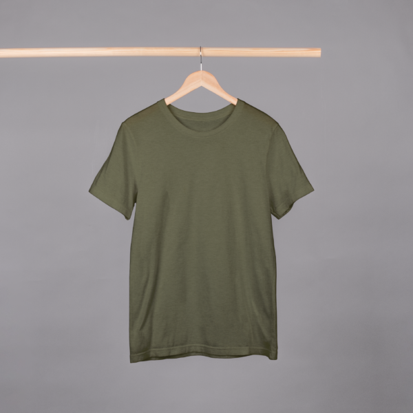 solid round neck cotton t-shirt with a classic fit, perfect for a casual yet stylish look.